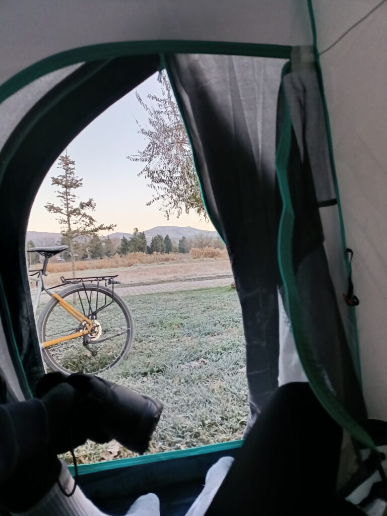 Çayırhan'da kırağı